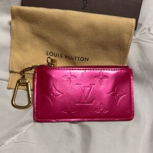 Hot pink Louis Vuitton Key Cles